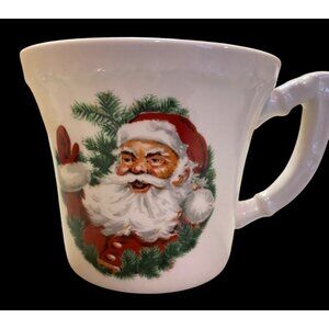 Vintage USA Santa Mug Ceramic/Glass